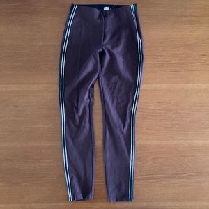Gap striped leggings, XS, dark burgundy. LAST CALL